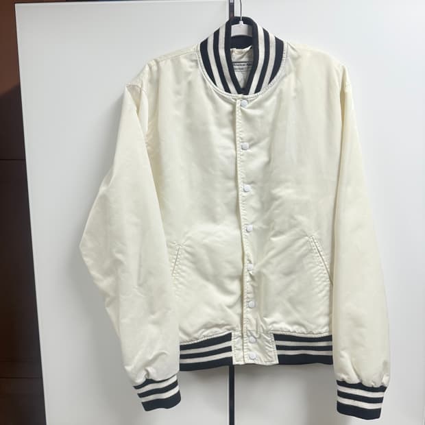 Made Usa 아메리칸 어페럴 아이보리 봄버 자켓 M