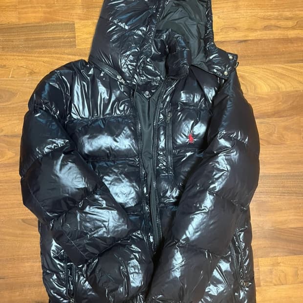 폴로 유광패딩 정품 l size