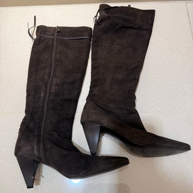 Mine 마인 스웨이드 롱부츠 240 구두 부츠 워커 여자신발 한섬