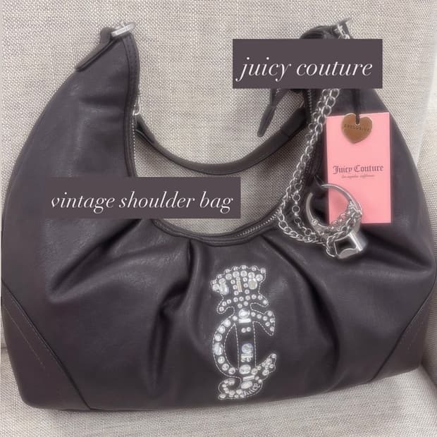 쥬시꾸뛰르 밤색 숄더백/y2k/빈티지 스타일/갸루/희귀매물