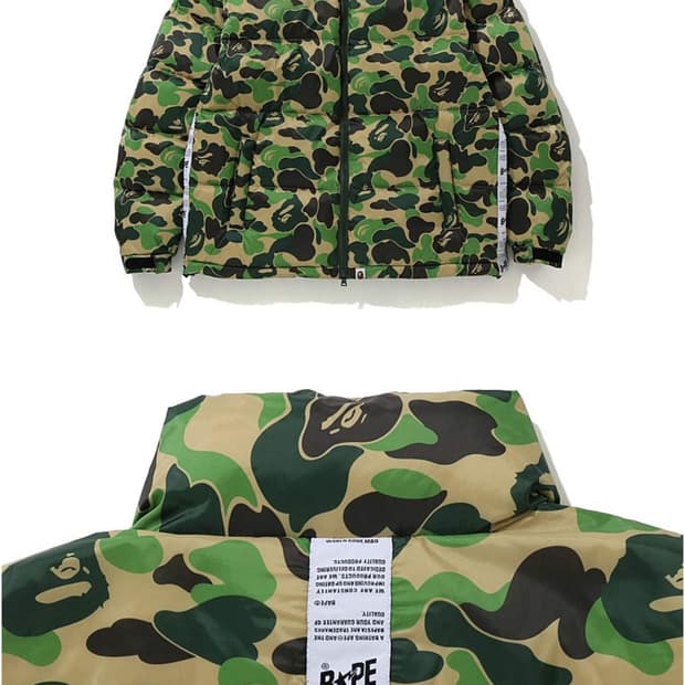 베이프 ABC 카모 패딩