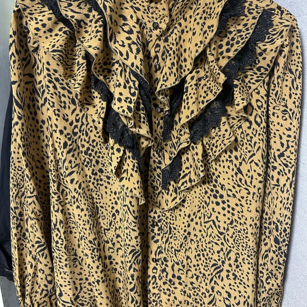 레오파드 블라우스