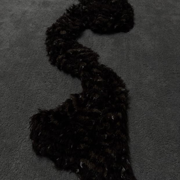 Vintage v-kei punk mood fur scarf