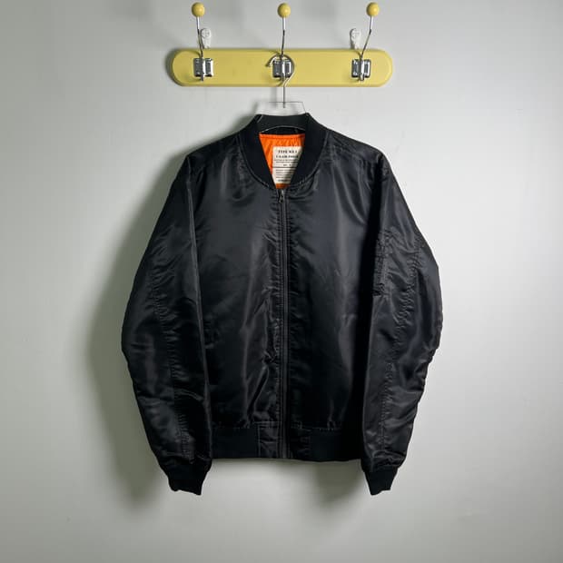 VTG 빈티지 블랙 ma-1 항공 점퍼 L