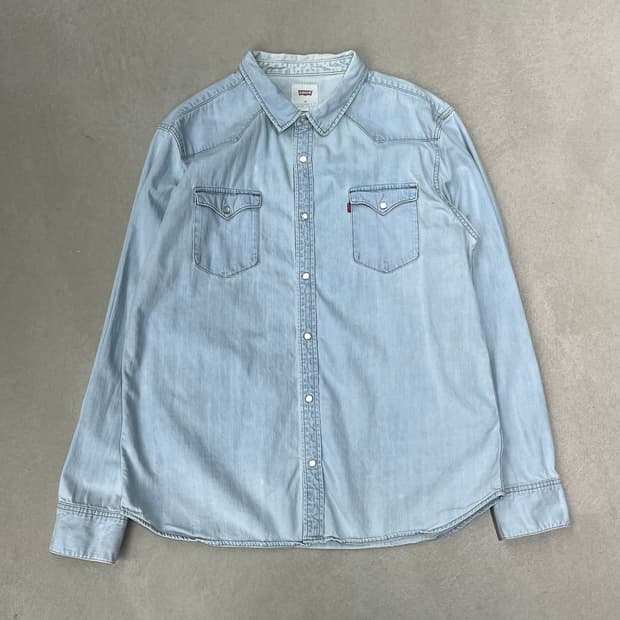 리바이스 워크 데님셔츠 s09046