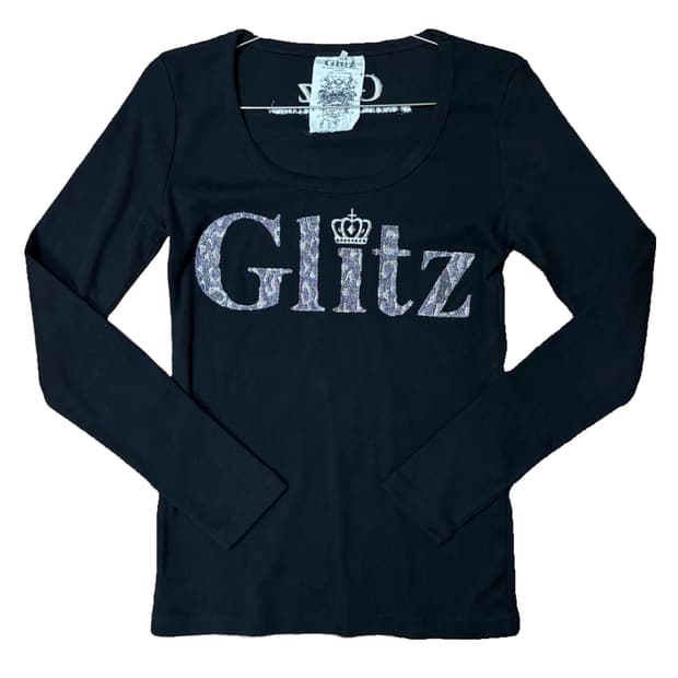 Glitz long sleeve big logo 글리츠 호피 자수 슬리브