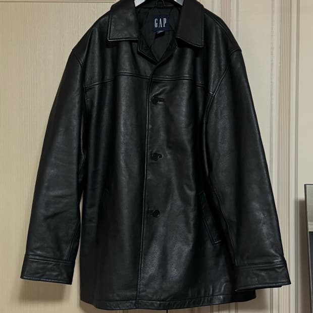 XL 올드갭 레더 카코트 블랙 