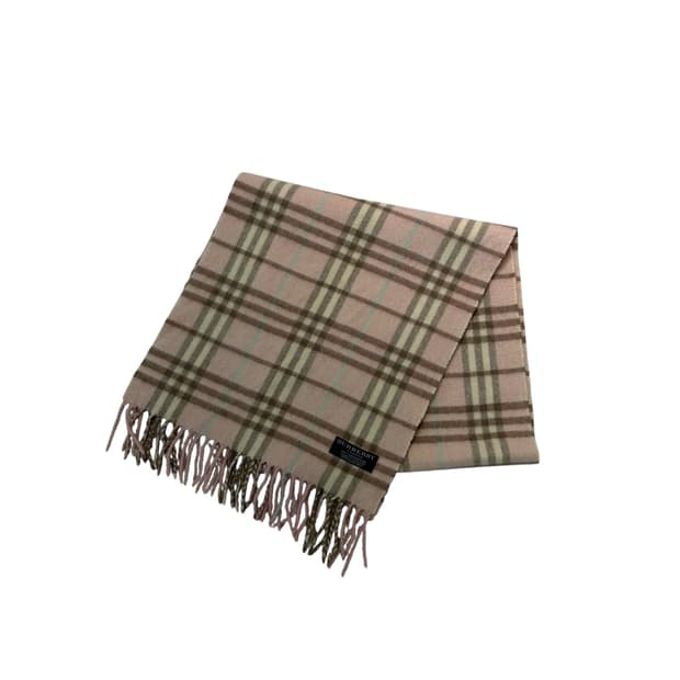 버버리 노바체크 핑크 캐시미어 머플러