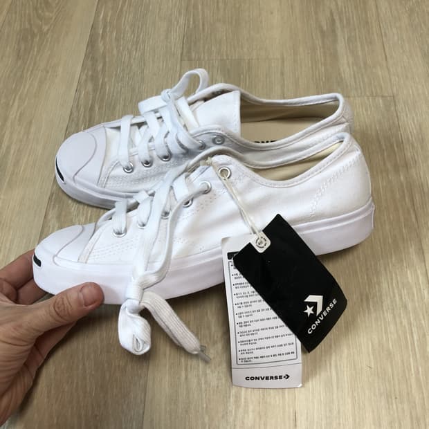 (240) 새상품 컨버스 CONVERSE 잭퍼셀 클래식 화이트