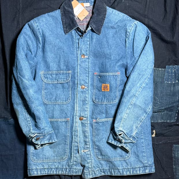 70-80‘s 빅밴 by 랭글러 블랑캣 라인드 데님 초어 자켓 40