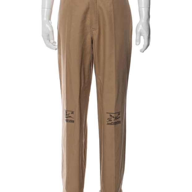 RAF SIMONS AW19 EMBROIDERED PANTS