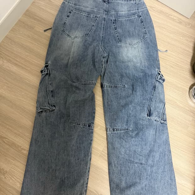 인사일런스 사이드포켓 워시드데님