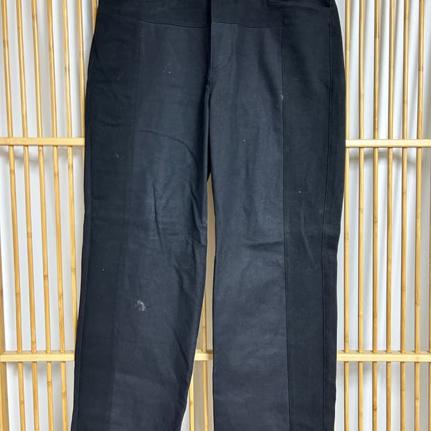 엑슬림 ep.4 백디테일 블랙 코튼팬츠