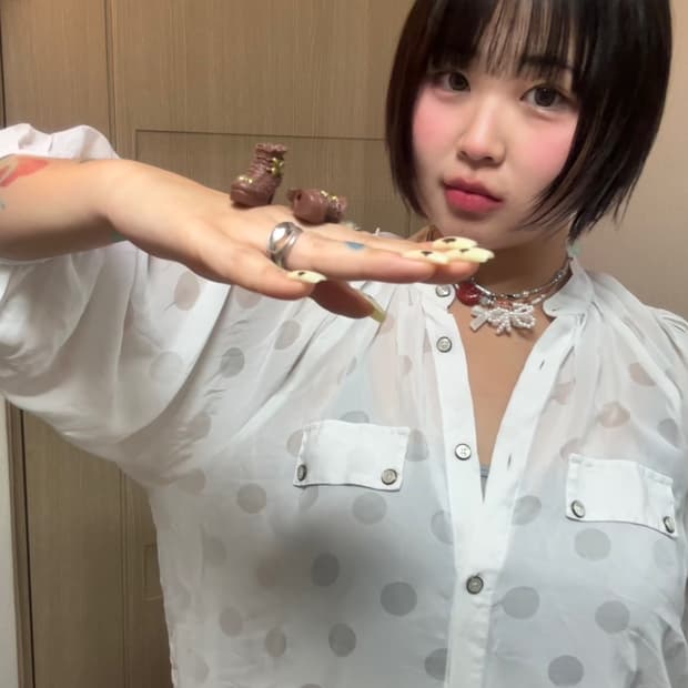 도트 블라우스