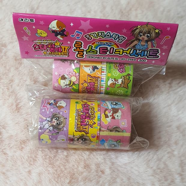 라라의 스타일기 라라 나봉이 고전 롤 스티커 세트 2종 고전 애리트 다꾸