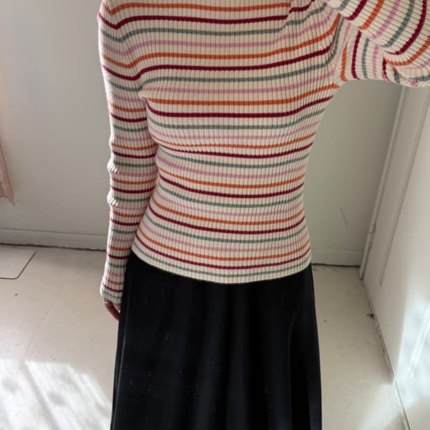 일본빈티지 Gap 멀티 스트라이프 터틀넥