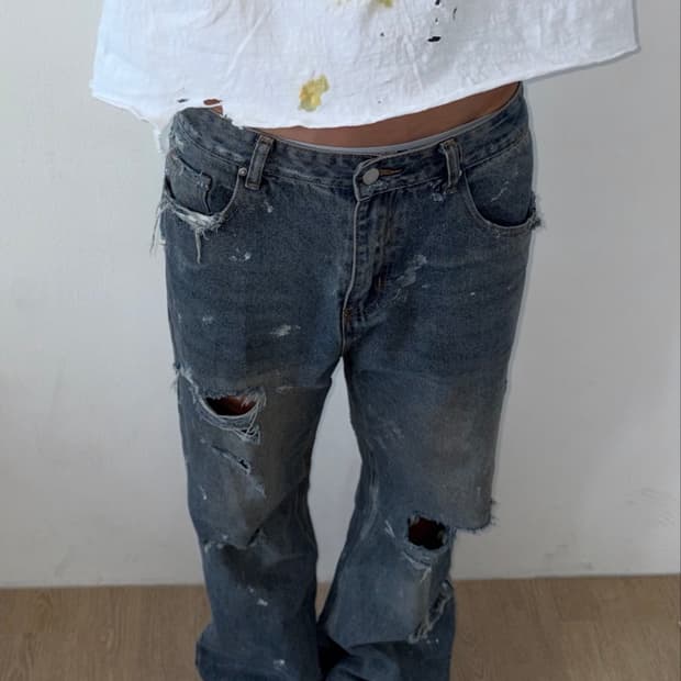 빈티지 커스텀 플레어데님(남녀공용)