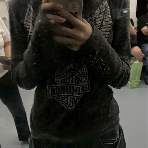 할리 데이비슨 Stitch Detail Camo Long Sleeve