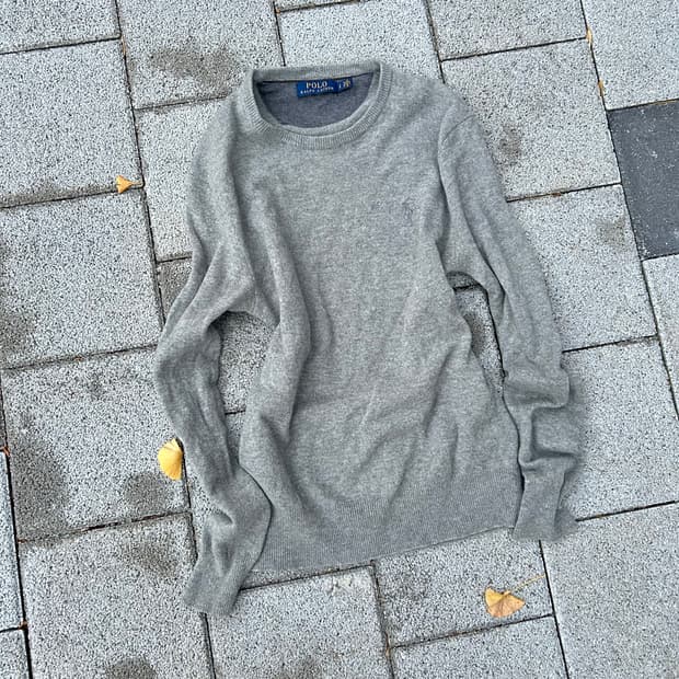 *rare* polo 폴로 그레이 실버 포니 니트 