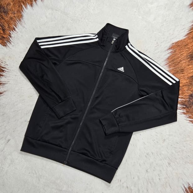 아디다스 삼선 블랙 트랙탑 져지