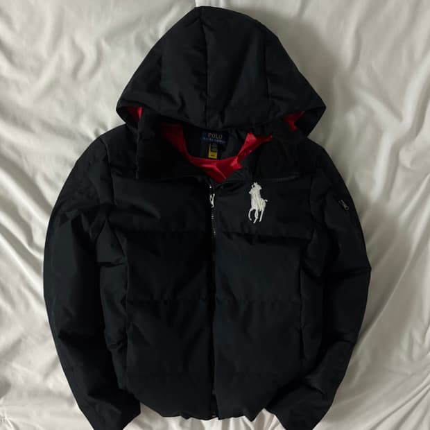 폴로 빅포니 패딩 블랙 S