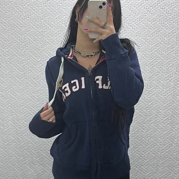 타미힐피거 레트로 00's 아치로고 기모 후드 집업 M C07221