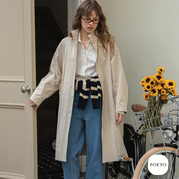 포에토(FOETO) 우디 트렌치코트 프리사이즈 새상품