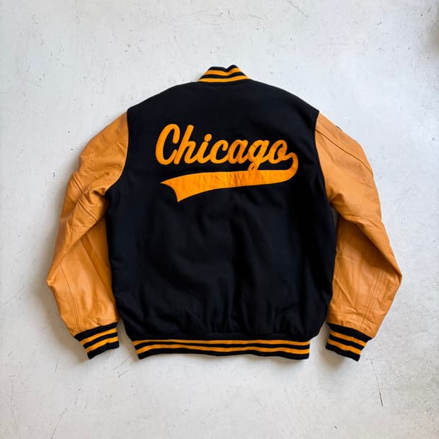 Stewart&Strauss 빈티지 시카고 울 바시티 자켓 XL