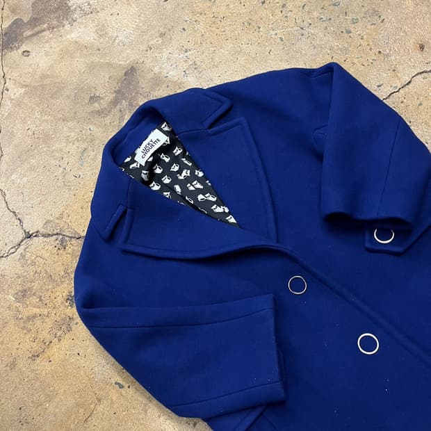 [정품/36] 럭키슈에뜨 블루 컬러 울 코트 b15