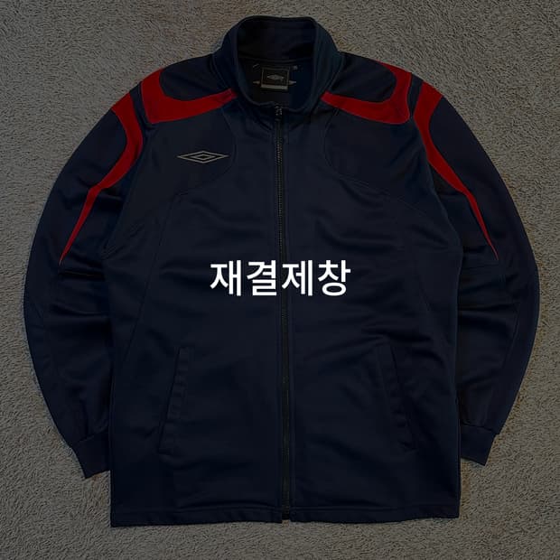 엄브로 UMBRO 올드스쿨 트랙탑 져지 네이비 레드