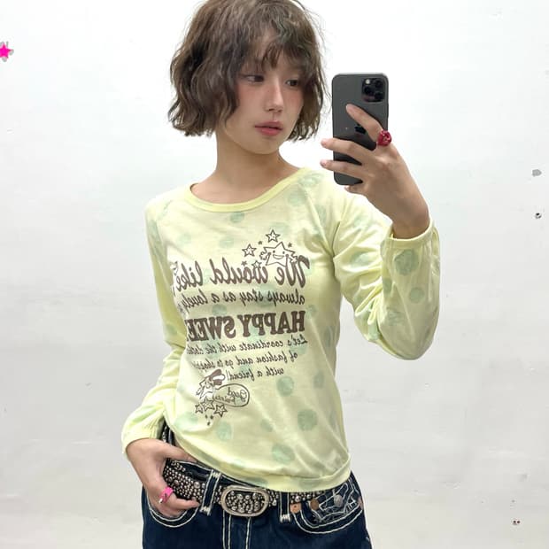 Green Dot Cutie Long Sleeve