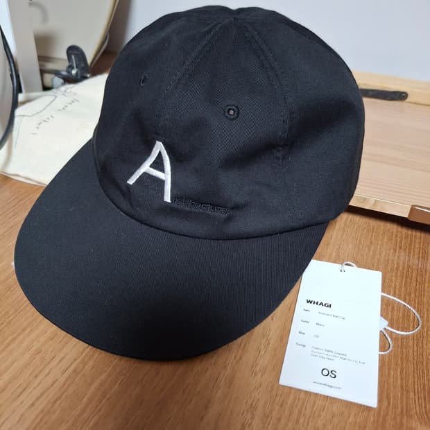 와기 볼캡 블랙