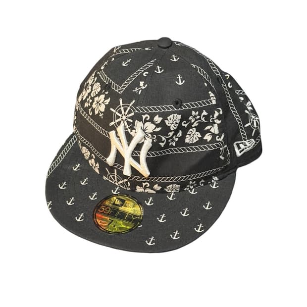 희귀) 뉴에라 양키스 페이즐리 반다나패턴 스냅백 블랙