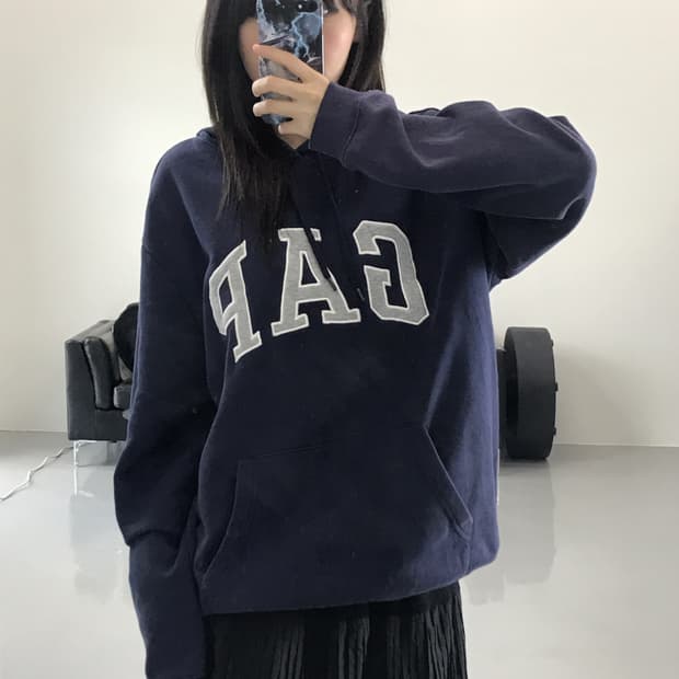 Gap Navy Graphic Hoodies