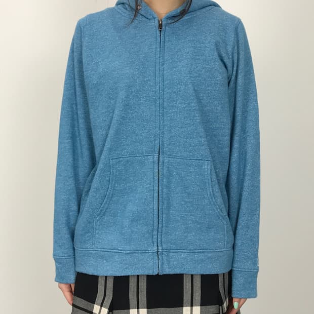 Heart Market Blue Zip Up Hoodies