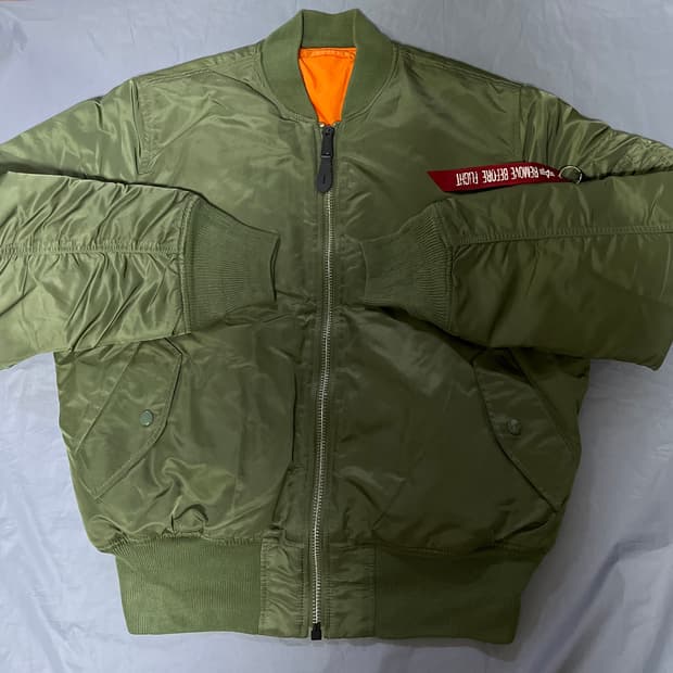 알파인더스트리 MA-1 항공점퍼 세이지 그린 L