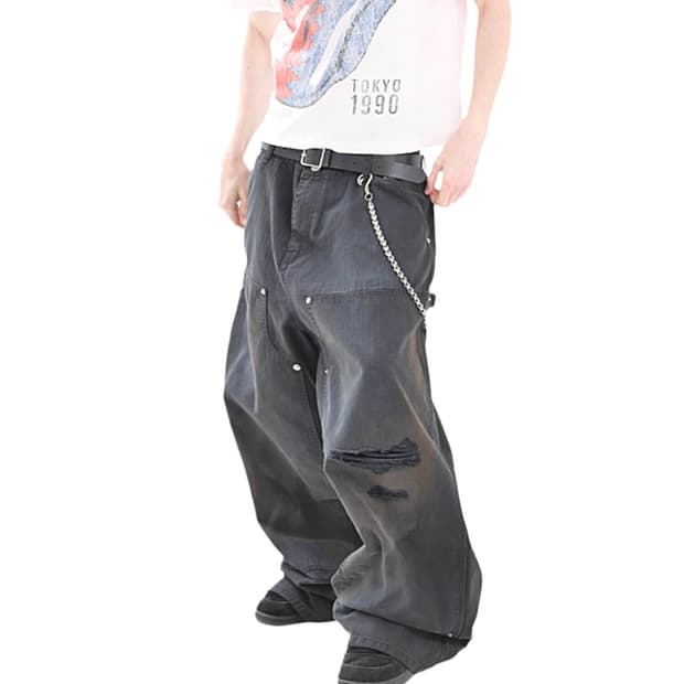 (2) 엔시브 Enssive striped 카펜터 팬츠 