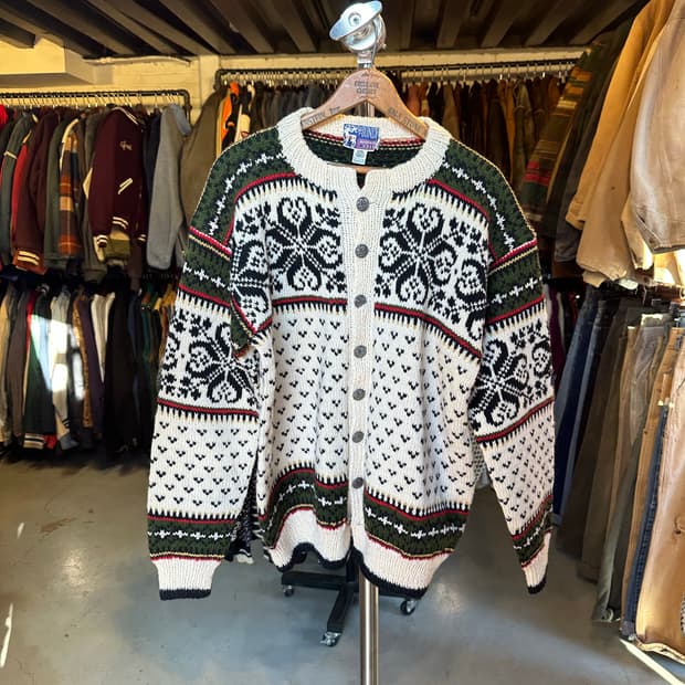 Sundt 핸드 니트 헤비 울 노르웨이 노르딕 스웨터