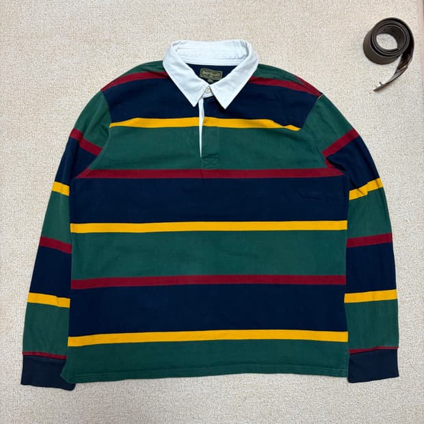 XL) 부기홀리데이 럭비티 스트라이프