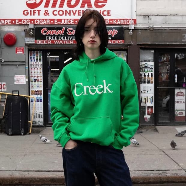 [L] Creek 크릭 뉴욕 한정판 후드티 그린 컬러 정품 새상품