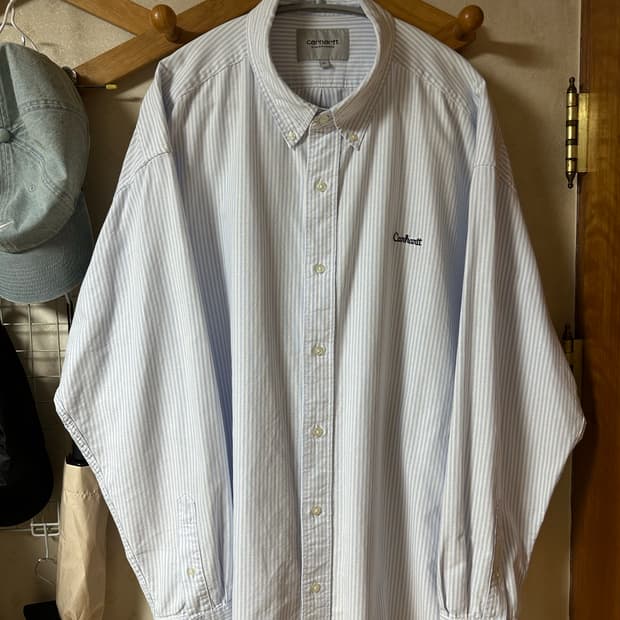 칼하트 WIP 데니스 스트라이프 셔츠 XL