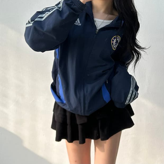 아디다스 첼시 06-07유니폼 네이비 트레이닝 윈드브레이커 자켓 대대장 