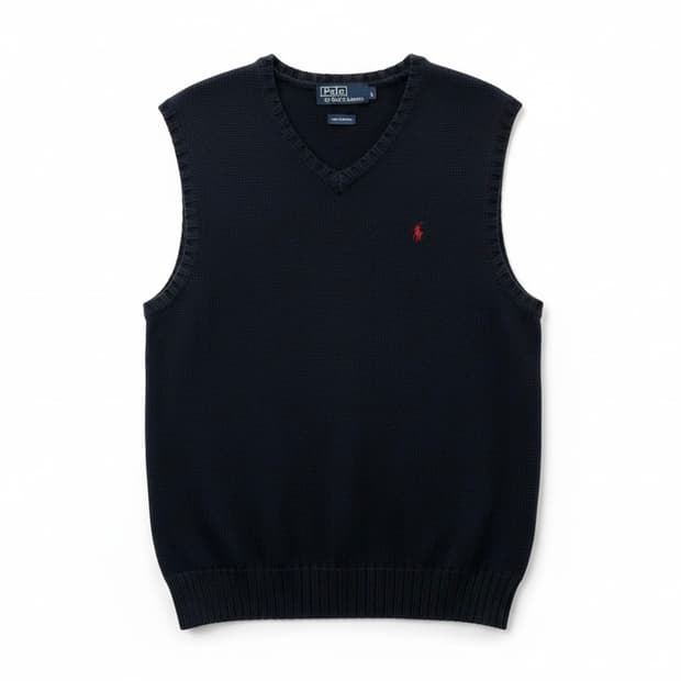 폴로 랄프로렌 니트 조끼 네이비 S