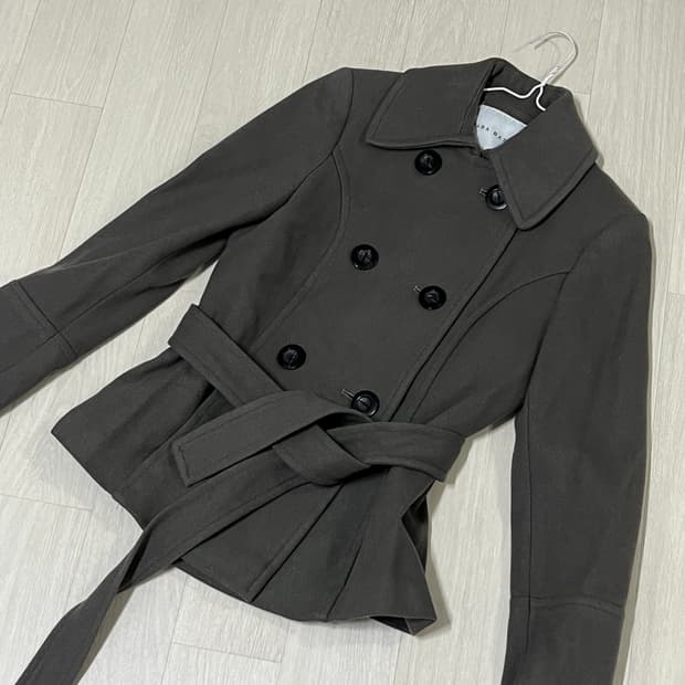 자라 울 더블 하프 코트