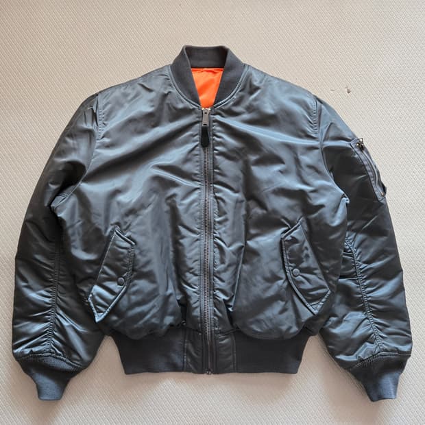 알파인더스트리 MA-1 플라이트 자켓 [건메탈 / L]