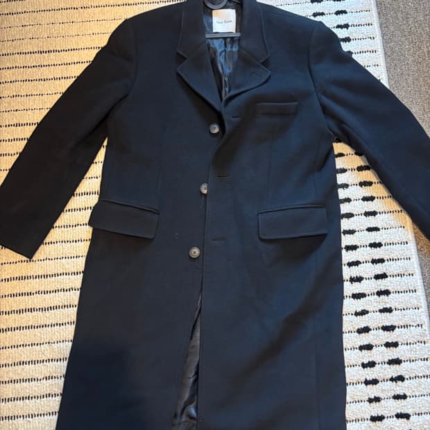 nonblank 블랙 모직 코트 L