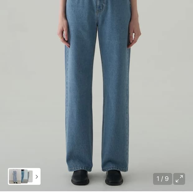 (새상품)(L) 드로우핏 우먼 코어 스트레이트 핏 데님 팬츠 L.BLUE