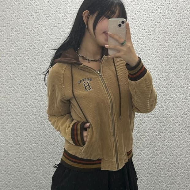 MLB 보스턴 레드삭스 코듀로이 골덴 집업 자켓 90 C06523