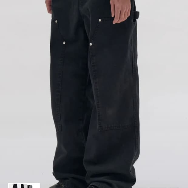 [M 새상품] 감마갤러리 와이드 더블니 카펜터 팬츠