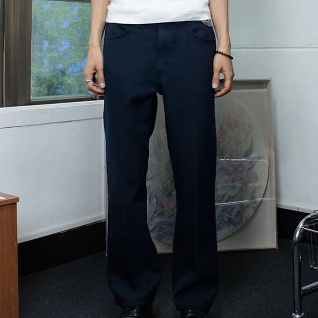 80s 리바이스 네이비 스타프레스트 부츠컷 팬츠